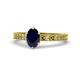 1 - Janina Classic Oval Cut Blue Sapphire Solitaire Engagement Ring 