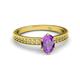 2 - Janina Classic Oval Cut Amethyst Solitaire Engagement Ring 