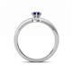 4 - Janina Classic Pear Cut Blue Sapphire Solitaire Engagement Ring 