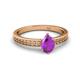 2 - Janina Classic Pear Cut Amethyst Solitaire Engagement Ring 