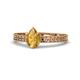 1 - Janina Classic Pear Cut Citrine Solitaire Engagement Ring 
