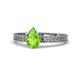 1 - Janina Classic Pear Cut Peridot Solitaire Engagement Ring 