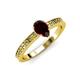 3 - Janina Classic Pear Cut Red Garnet Solitaire Engagement Ring 
