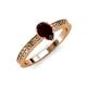 3 - Janina Classic Pear Cut Red Garnet Solitaire Engagement Ring 