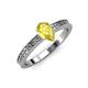 3 - Janina Classic Pear Cut Yellow Sapphire Solitaire Engagement Ring 