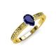 3 - Janina Classic Pear Cut Blue Sapphire Solitaire Engagement Ring 