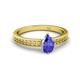 2 - Janina Classic Pear Cut Tanzanite Solitaire Engagement Ring 