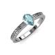 3 - Janina Classic Pear Cut Aquamarine Solitaire Engagement Ring 