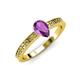 3 - Janina Classic Pear Cut Amethyst Solitaire Engagement Ring 