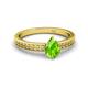 2 - Janina Classic Pear Cut Peridot Solitaire Engagement Ring 
