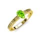 3 - Janina Classic Pear Cut Peridot Solitaire Engagement Ring 
