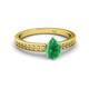 2 - Janina Classic Pear Cut Emerald Solitaire Engagement Ring 