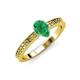 3 - Janina Classic Pear Cut Emerald Solitaire Engagement Ring 