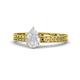 1 - Janina Classic Pear Cut White Sapphire Solitaire Engagement Ring 