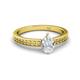 2 - Janina Classic Pear Cut White Sapphire Solitaire Engagement Ring 