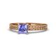 1 - Janina Classic Princess Cut Tanzanite Solitaire Engagement Ring 