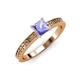 3 - Janina Classic Princess Cut Tanzanite Solitaire Engagement Ring 