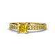 1 - Janina Classic Princess Cut Lab Created Yellow Sapphire Solitaire Engagement Ring 