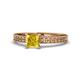 1 - Janina Classic Princess Cut Lab Created Yellow Sapphire Solitaire Engagement Ring 