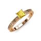 3 - Janina Classic Princess Cut Lab Created Yellow Sapphire Solitaire Engagement Ring 