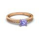 2 - Janina Classic Princess Cut Tanzanite Solitaire Engagement Ring 