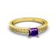 2 - Janina Classic Princess Cut Amethyst Solitaire Engagement Ring 