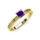3 - Janina Classic Princess Cut Amethyst Solitaire Engagement Ring 