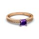 2 - Janina Classic Princess Cut Amethyst Solitaire Engagement Ring 