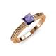 3 - Janina Classic Princess Cut Iolite Solitaire Engagement Ring 