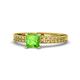 1 - Janina Classic Princess Cut Peridot Solitaire Engagement Ring 