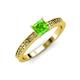 3 - Janina Classic Princess Cut Peridot Solitaire Engagement Ring 