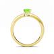 4 - Janina Classic Princess Cut Peridot Solitaire Engagement Ring 