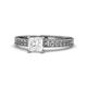 1 - Janina Classic Princess Cut Lab Created White Sapphire Solitaire Engagement Ring 