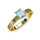 3 - Maren Classic 7x5 mm Emerald Cut Aquamarine Solitaire Engagement Ring 