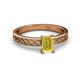2 - Maren Classic 7x5 mm Emerald Cut Yellow Sapphire Solitaire Engagement Ring 