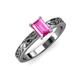 3 - Maren Classic 7x5 mm Emerald Cut Pink Sapphire Solitaire Engagement Ring 