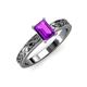 3 - Maren Classic 7x5 mm Emerald Cut Amethyst Solitaire Engagement Ring 