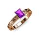 3 - Maren Classic 7x5 mm Emerald Cut Amethyst Solitaire Engagement Ring 