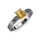 3 - Maren Classic 7x5 mm Emerald Cut Citrine Solitaire Engagement Ring 
