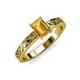 3 - Maren Classic 7x5 mm Emerald Cut Citrine Solitaire Engagement Ring 