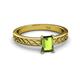 2 - Maren Classic 7x5 mm Emerald Cut Peridot Solitaire Engagement Ring 