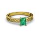 2 - Maren Classic 7x5 mm Emerald Cut Emerald Solitaire Engagement Ring 
