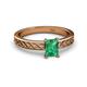 2 - Maren Classic 7x5 mm Emerald Cut Emerald Solitaire Engagement Ring 