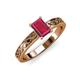 3 - Maren Classic 7x5 mm Emerald Cut Ruby Solitaire Engagement Ring 