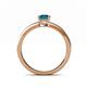 4 - Maren Classic 7x5 mm Emerald Cut London Blue Topaz Solitaire Engagement Ring 