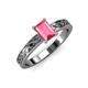 3 - Maren Classic 7x5 mm Emerald Cut Pink Tourmaline Solitaire Engagement Ring 