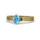 1 - Maren Classic 7x5 mm Oval Shape Blue Topaz Solitaire Engagement Ring 