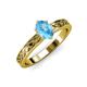 3 - Maren Classic 7x5 mm Oval Shape Blue Topaz Solitaire Engagement Ring 