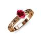 3 - Maren Classic 7x5 mm Oval Shape Ruby Solitaire Engagement Ring 