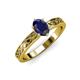 3 - Maren Classic 7x5 mm Oval Shape Blue Sapphire Solitaire Engagement Ring 